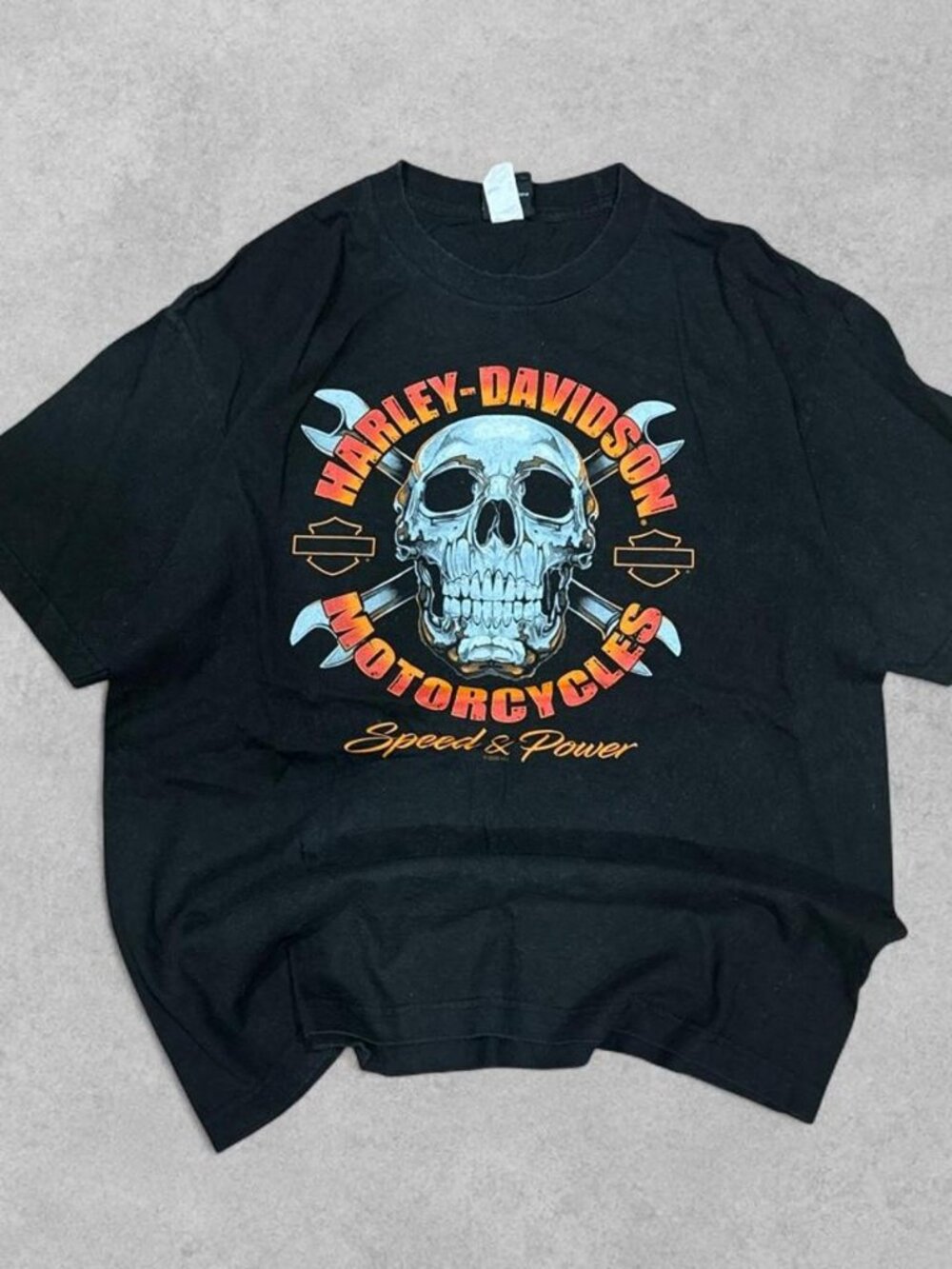 Vintage Harley Davidson Y2K baggy Cozy Moto Black Tshirt